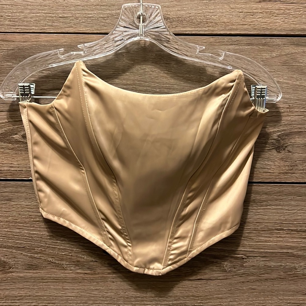Champagne color corset top